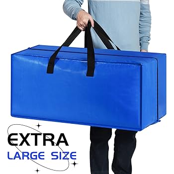 Amazon｜高耐久 大型収納バッグ XL ブルー 引っ越しバッグ 大学
